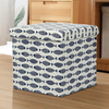 Peking Opera Facial Design Stool Colorful Foldable Storage Ottoman