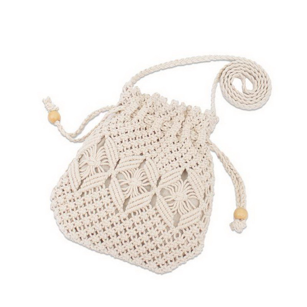 Weaving Bucket Bag Mini Crossbody Bag Drawstring Handbags