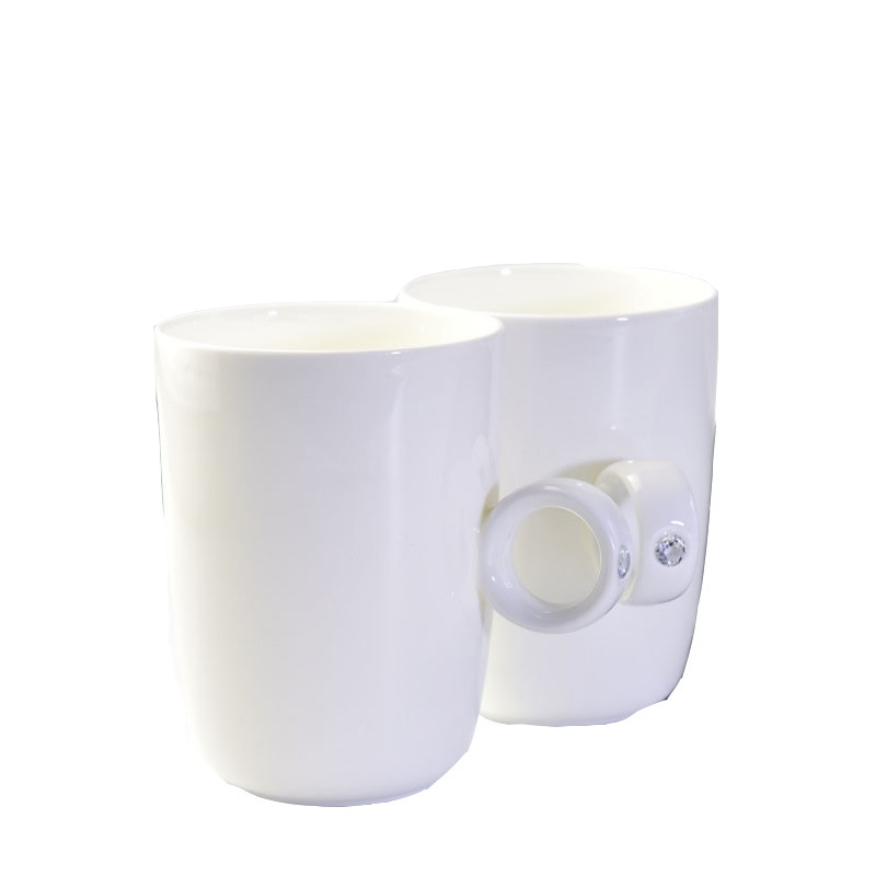 Ceramic Straight Body Mug Bone China Diamond Mug Custom Advertising Promotion Gift Ceramic Mug