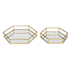 Factory Custom Wholesale Rose Golden Round Mirror Food Display Serving Tray