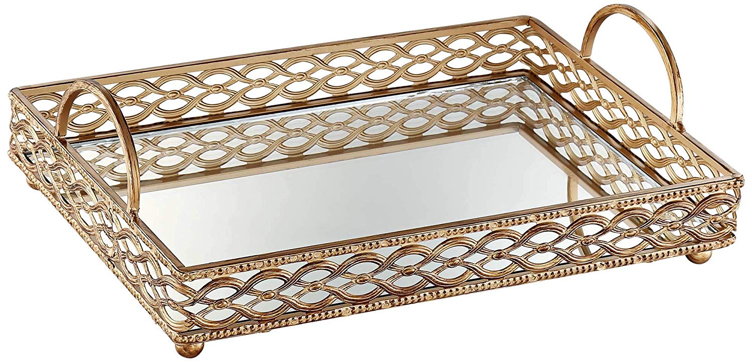 Decorative Rectangle Serving Trays Mirror Trays Food Trays 