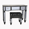 High Quality Venetian Silver Diamond Glitz Mirrored Crystal Bedroom Chest Furniture 