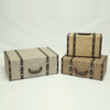 Hot Selling Pretty Travel Suitcase Sets Luggage Wooden PU Suitcase Trunk Decorative 