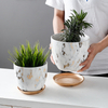 new design home decor cheap colorful modern geometric ceramic garden flower porcelain pot