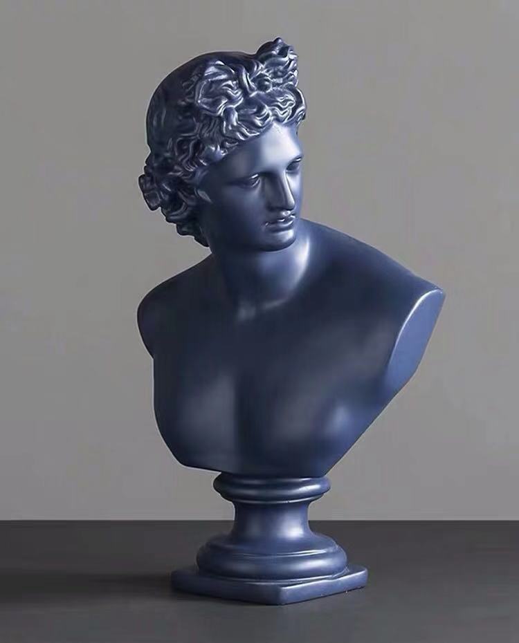 Nordic Style Polyresin Mini David Venus Plaster Figurine Living Room Creative Home Wine Cabinet Decoration 