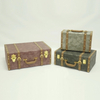Hot Selling Pretty Travel Suitcase Sets Luggage Wooden PU Suitcase Trunk Decorative 