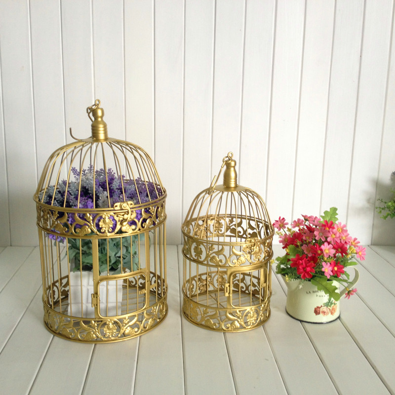 Large Metal Bird Cage Wedding Window Props Decoration