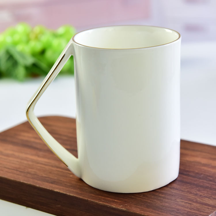 Mark cup custom bone China phnom penh corner cup ceramic activity gift promotion cup plus logo