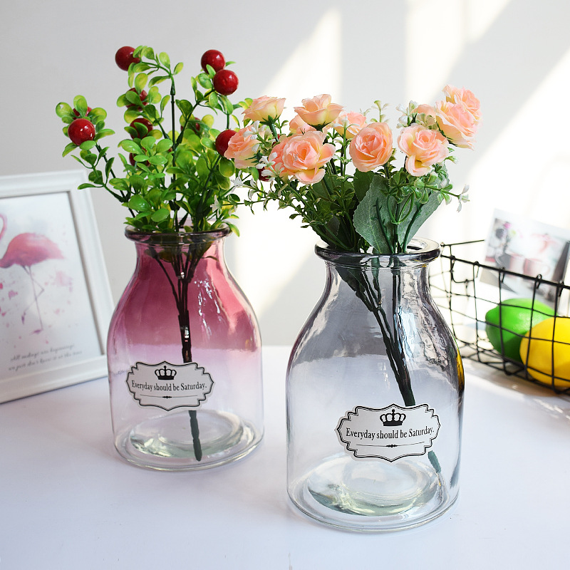  Tall Crystal Flower Decorative Glass Vase for Wedding 