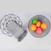 Geometric Fruit Vegetable Wire Basket Metal Bowl Kitchen Storage Desktop Organizer
