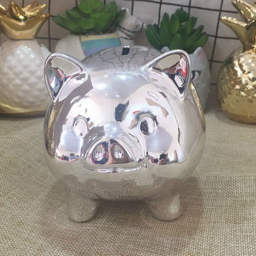 Christmas Gift Promotional Customized Gift Ceramic Pig Piggy Bank Money Box