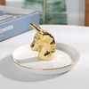 Factory Supply Tulip Ceramic Jewelry Tray Flower Ring Holder for Wholesale