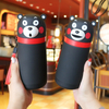 Eco Friendly Double Wall Glass Tea Bottle with Bamboo Or Plastic Lid To Go Water Bottle 