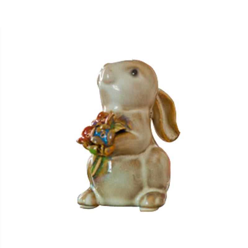 Wholesale Cheap Funny Ceramic Rabbit Figurine Decor for Home 