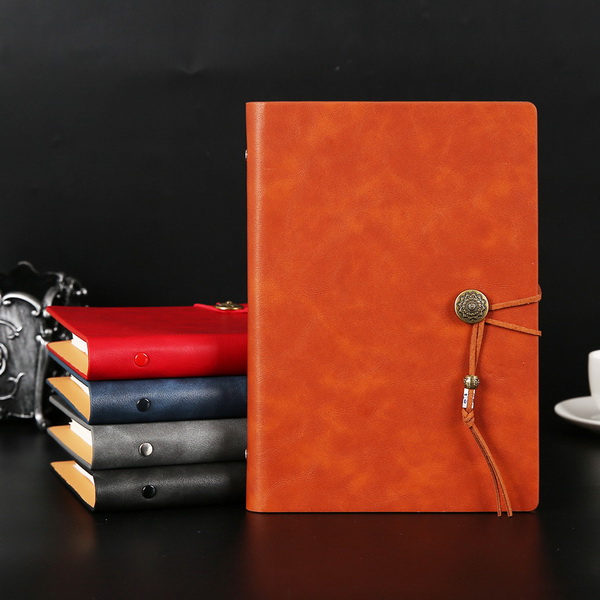 Academic A5 Logo Customized Pocket Notepad PU Leather Diary Journal Notebook 