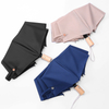 Anti-UV Super Resist Water Reflective Strip Reverse Umbrella with Rubber Handle 