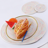 Nordic Style Home Multi-function Weaving Padded Table Insulation Pad Round Placemat Table Mat 
