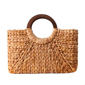 Women Vintage Rattan Handbag Female Bohemian Summer Beach Straw Bags 
