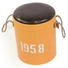Metal Round Bucket Seats Stool Pail Tabouret Ottoman with Handle 