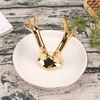 OEM Ceramic Wedding Golden Cat Ring Holder Stand Dish