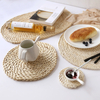Round Natual Straw Weave Water Hyacinth Dinner Pad Mat Placemat Tablemat