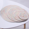 Nordic Style Home Multi-function Weaving Padded Table Insulation Pad Round Placemat Table Mat 