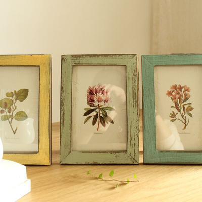 Customized Rustic Wall Picture Sets Antique Handmade Mini Black Funia Wooden Photo Frame