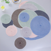 Nordic Style Home Multi-function Weaving Padded Table Insulation Pad Round Placemat Table Mat 