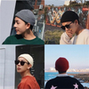 New Winter Hat Men Solid Color Knitting Wool Beanies Autumn Winter Warm Comfortable Hat 