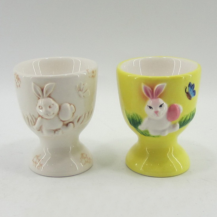 Decorative Ceramic Egg Holder Rabbit for Easter Day 