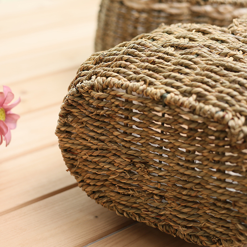 Wholesale Handmade Seagrass Garden Basket Plant Flower Pot with Handle