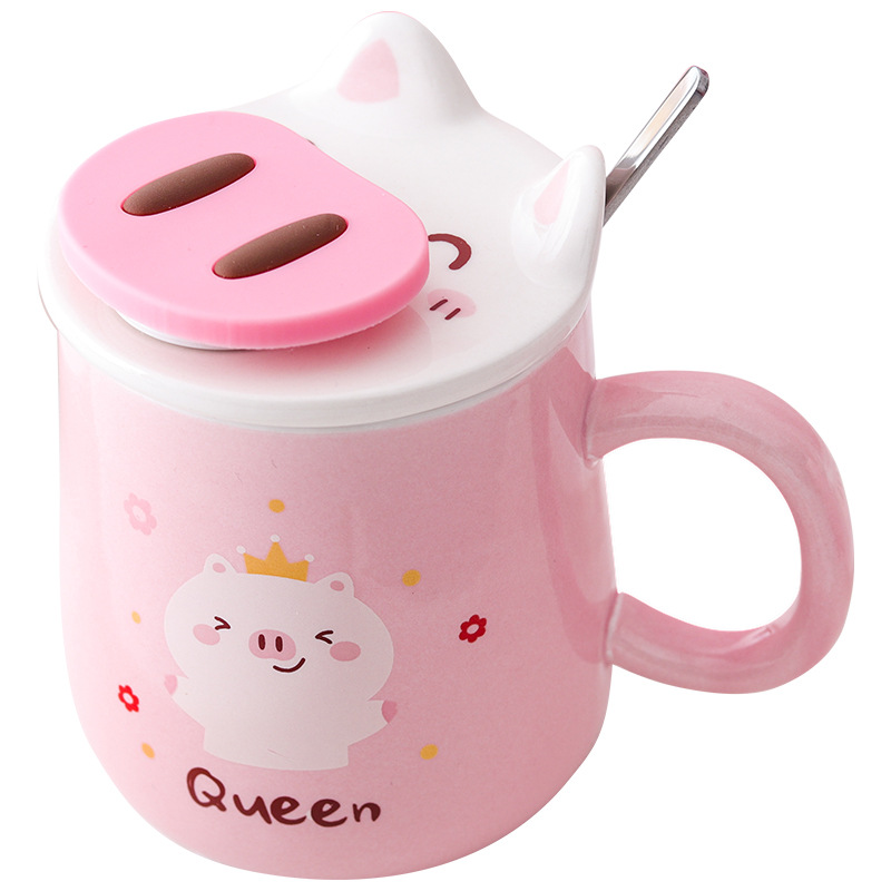 Novelty Christmas Gifts Mug,Ceramic Mug for Christmas Day,500ml Ceramic Cup with Lid 