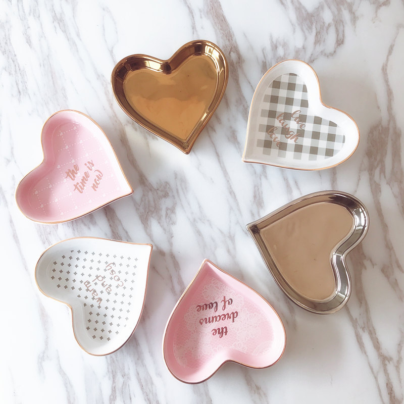 Heart Shape Oh Baby Heart Trinket Dish - Ring Dish - Jewelry Tray