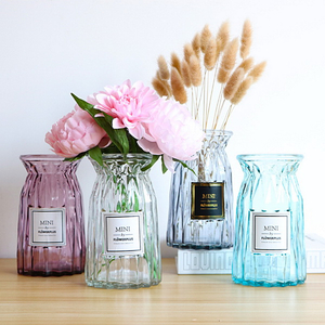 Wholesale Clear Round Shape Mouthblown Wedding Decorative Glass Vase 
