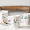 Cartoon Plant Small Fresh Mug Milk Mug Breakfast Mug Water Mug Bone China Potted Mug