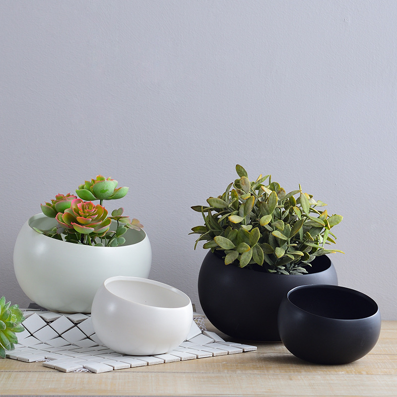 Hot new products straw plaited article handmade Ceramic Indoor Flower pot