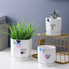 new design home decor cheap colorful modern geometric ceramic garden flower pot