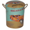 Fashionable Painting Oil Bucket Bar Stool for Storaging Shoes Toys 