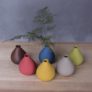 new design plant shape home decor cheap colorful modern geometric ceramic flower vases