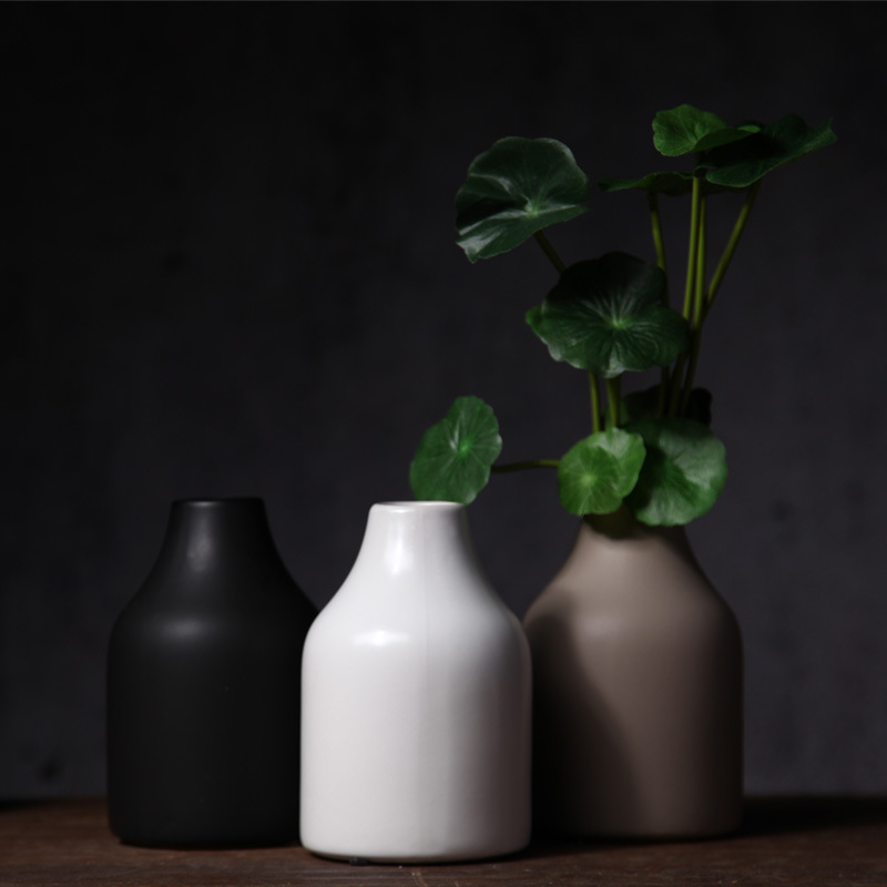 new model stoneware garden ceramic green flower vase for wedding