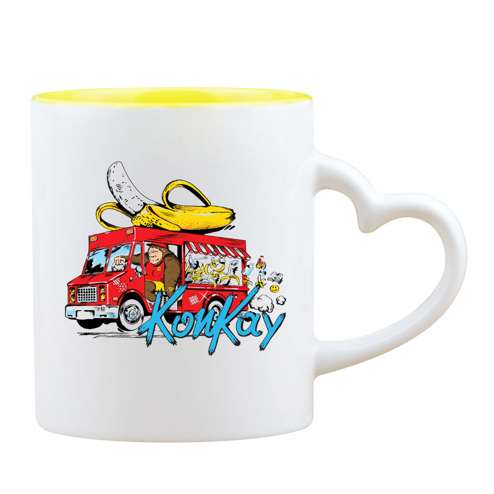 Promotion Sublimation Blank 11oz Rim Color Handle Color Mug