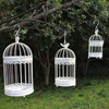 Modern Iron Wrought Metal Birdcage White Small Middle Sets 