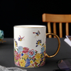 Bone China Phnom Penh Mark Cup European Embossed Ceramic Cup Office Water Cup Large Capacity